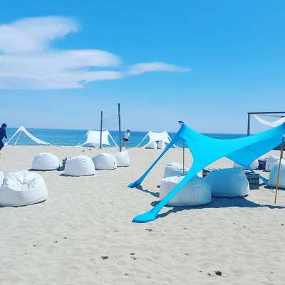 Portable Sunscreen Sand Free Beach Tent 200x220 Sunshade Tent Anti-UV  Sun Shade Huge Size Sun Shelter Rainproof Awning